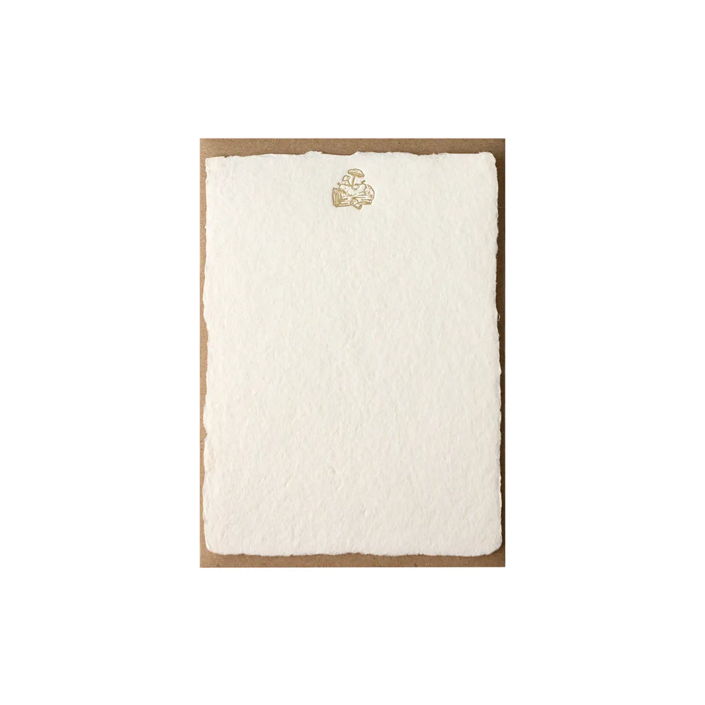 handmade paper cards with soy ink letterpress on recycled cotton paper