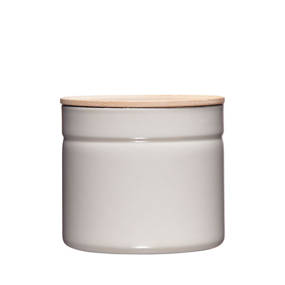 White RIESS Porcelain Enamel Food Storage Container
