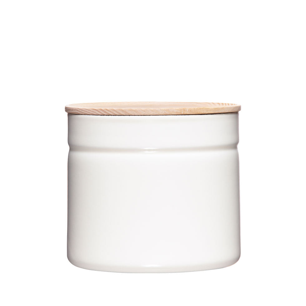 White RIESS Porcelain Enamel Food Storage Container