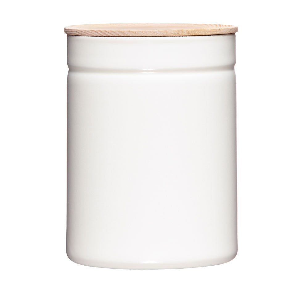 White RIESS Porcelain Enamel Food Storage Container
