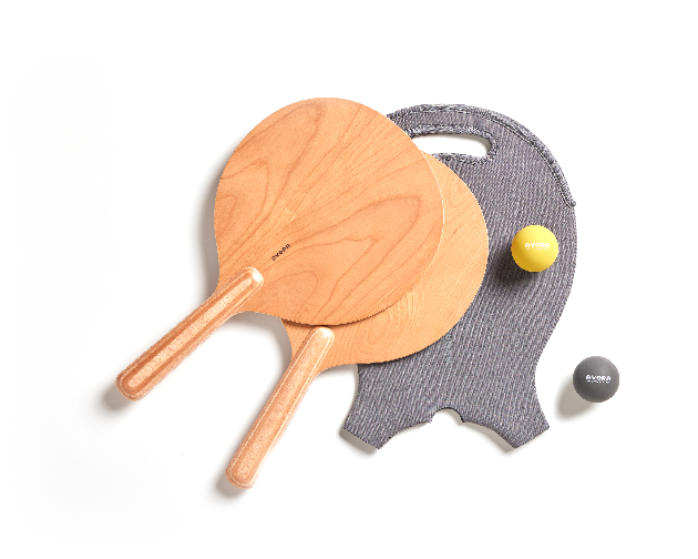 handmade beach paddle ball set