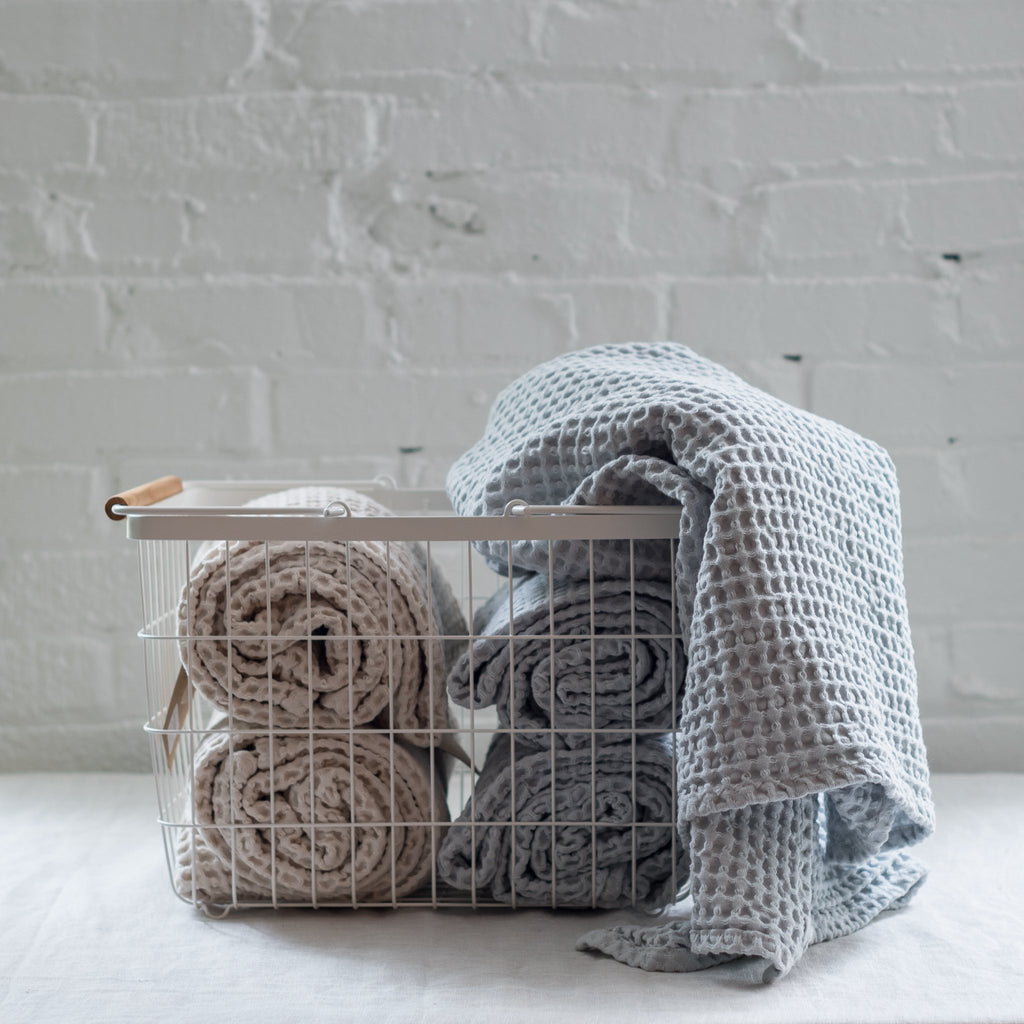 caro waffle towel - waffle knit - waffle weave towel - bath towel  - blomus