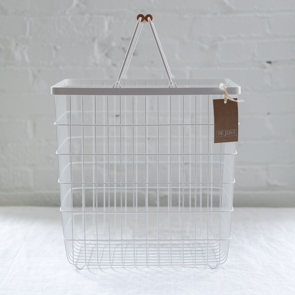 wire laundry basket - yamazaki - laundry basket - tosca basket