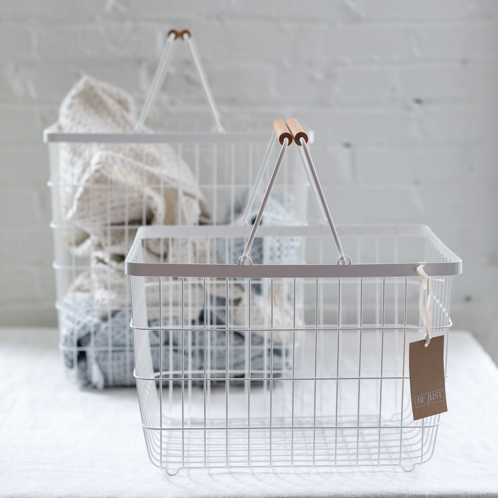 wire laundry basket - yamazaki - laundry basket - tosca basket