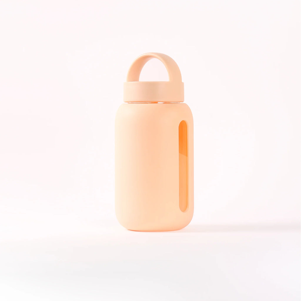 Apricot Colored Mini Glass Water Bottle