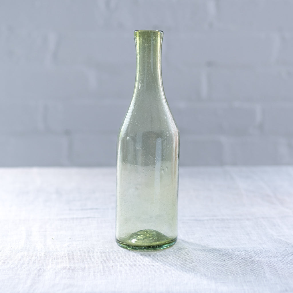 bitter's & co - hand blown glass pitcher - glass carafe - colorful glass - glass bottle