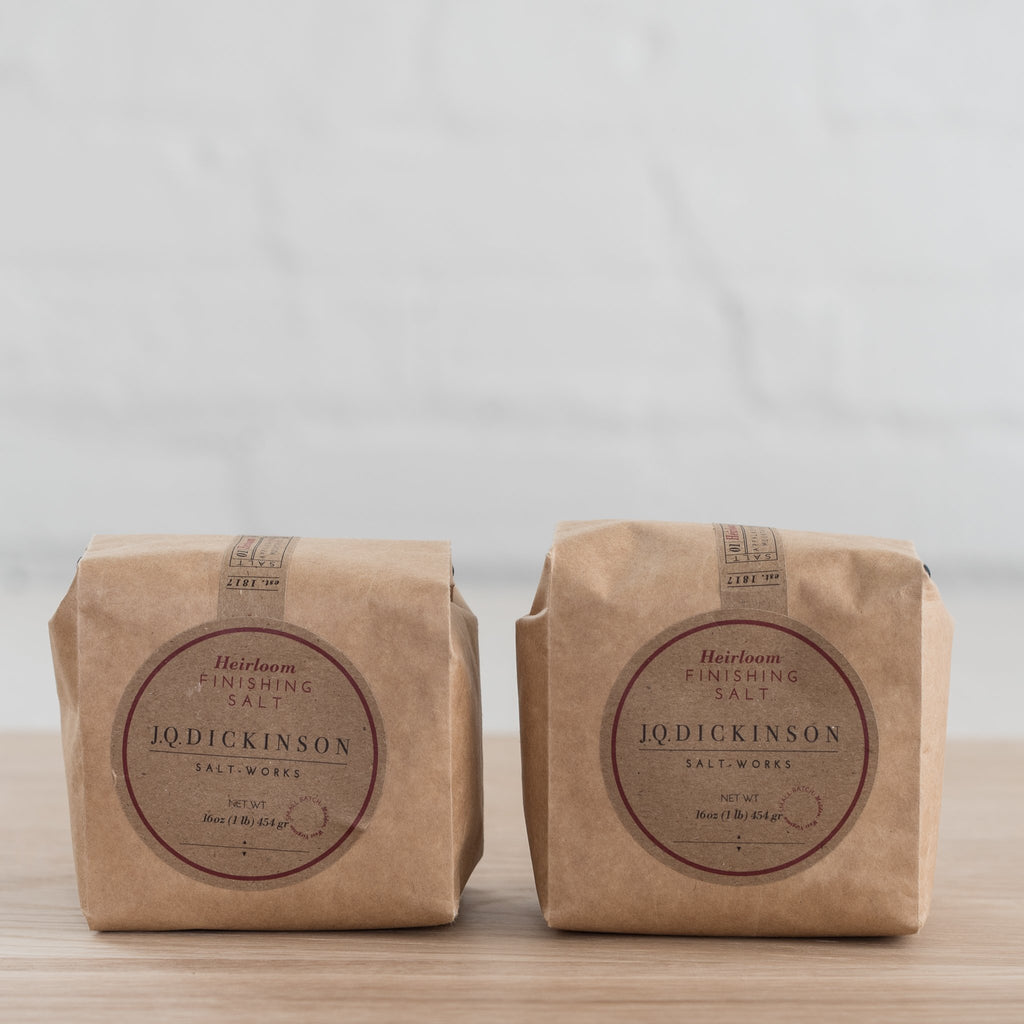 one pound finishing salt - heirloom finishing salt - j.q. dickinson salt works