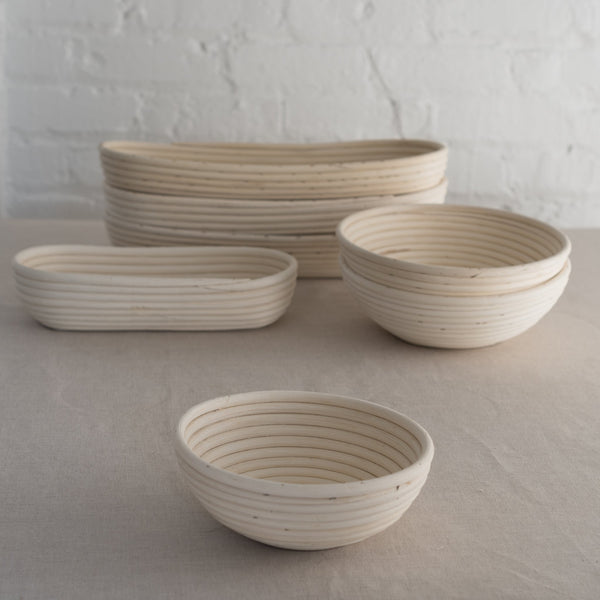 A collection of Rattan Reed Banneton Bread Proofing Basket