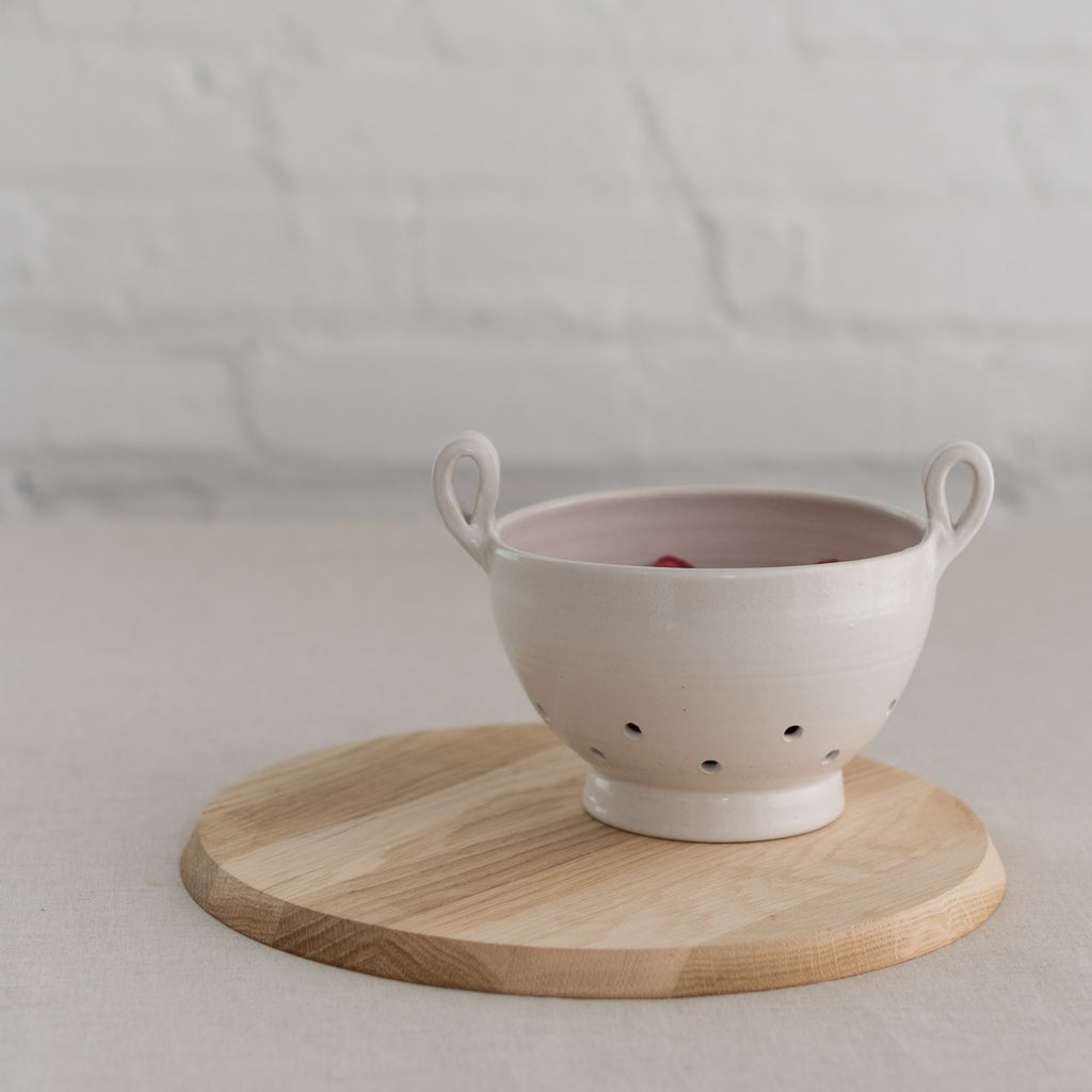 colander - berry bowl - fd pottery - made in the usa - fd pottery - ceramic colander