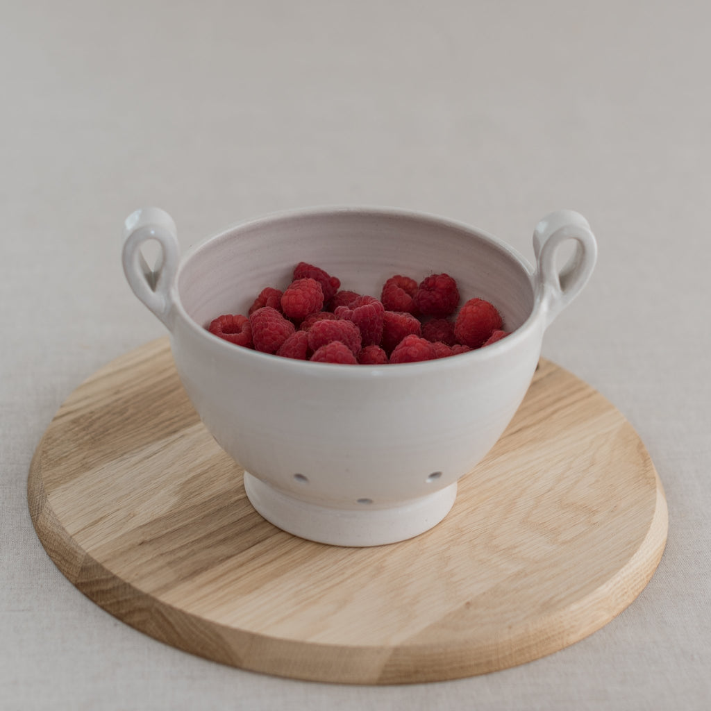 colander - berry bowl - fd pottery - made in the usa - fd pottery - ceramic colander
