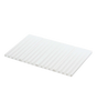 A white rectangular corrugated silicone drying mat with a ribbed surface, shown at an angle on a plain white background.