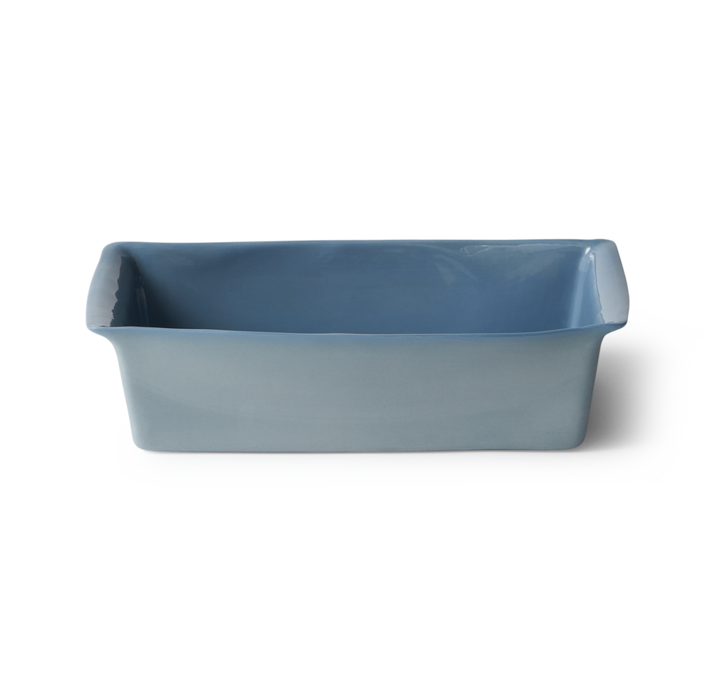 blue small porcelain baking dish