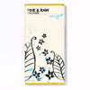 Fine & Raw chocolate bar packaging with floral design on a white background