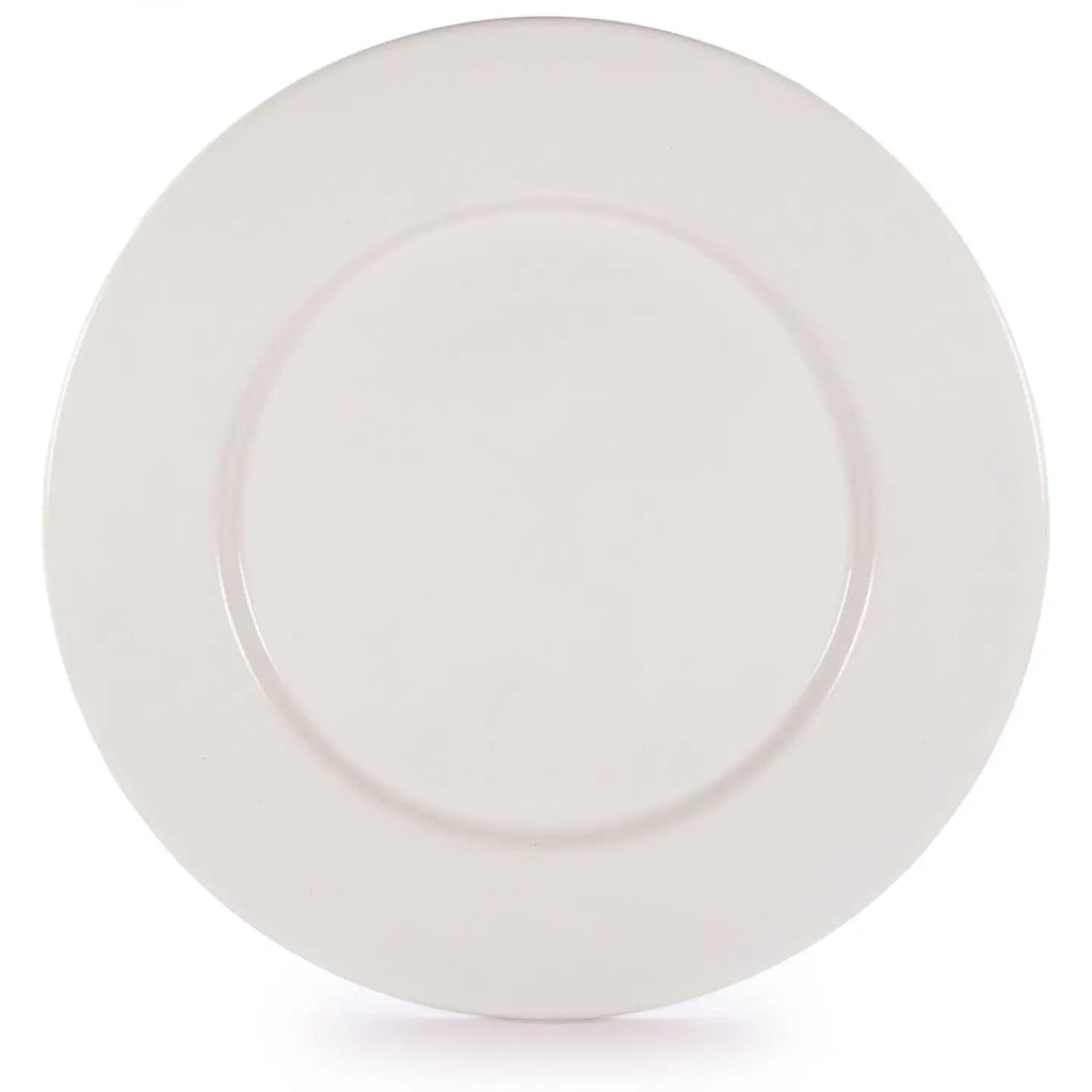 White enamel plate on a white background