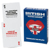 Playing cards with a British theme and 'Lingo' branding on a white background