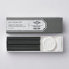 Incense sticks and a round incense burner in a gray box on a light gray background