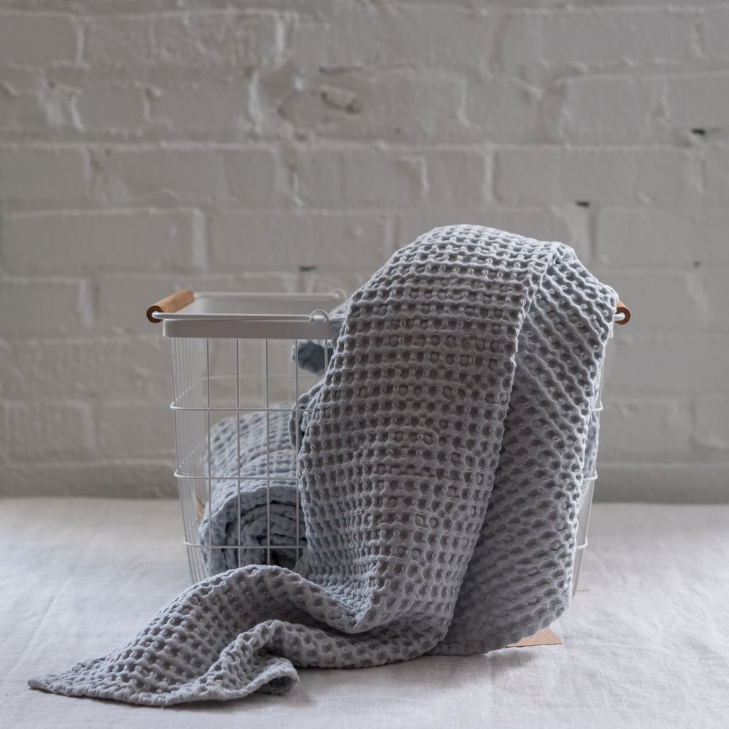 caro waffle towel - waffle knit - waffle weave towel - bath towel  - blomus 