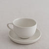 white mud coffee cup and saucer - coffee cup- porcelain mug- porcelain saucer