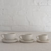 white mud coffee cup and saucer - coffee cup- porcelain mug- porcelain saucer