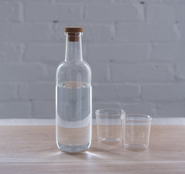 hay bottle - glass carafe - glass carafe with cork lid - hay - 