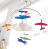 felt - wool - mobile - baby mobile - baby - nursery - nursery mobile - airplane mobile - plane mobile