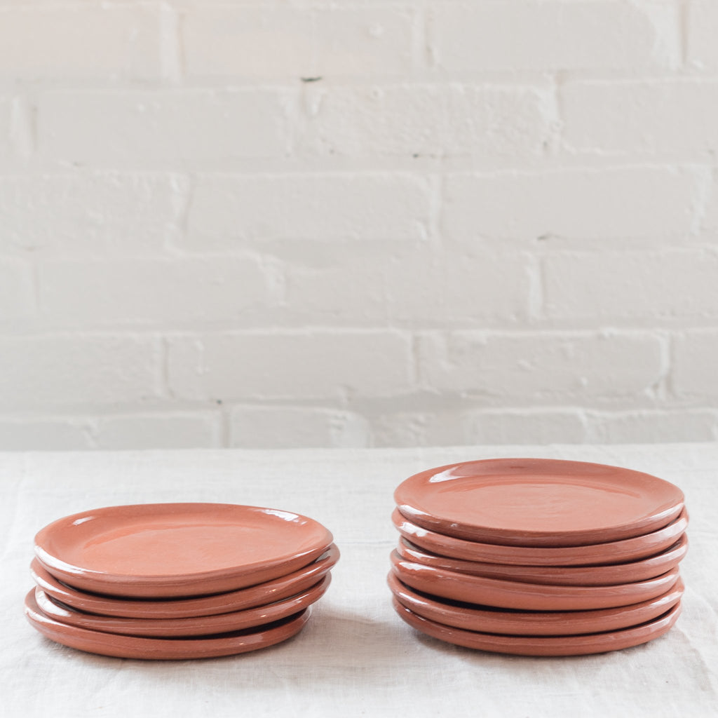 terra cotta slab plate - terra cotta plate - fd pottery - 
