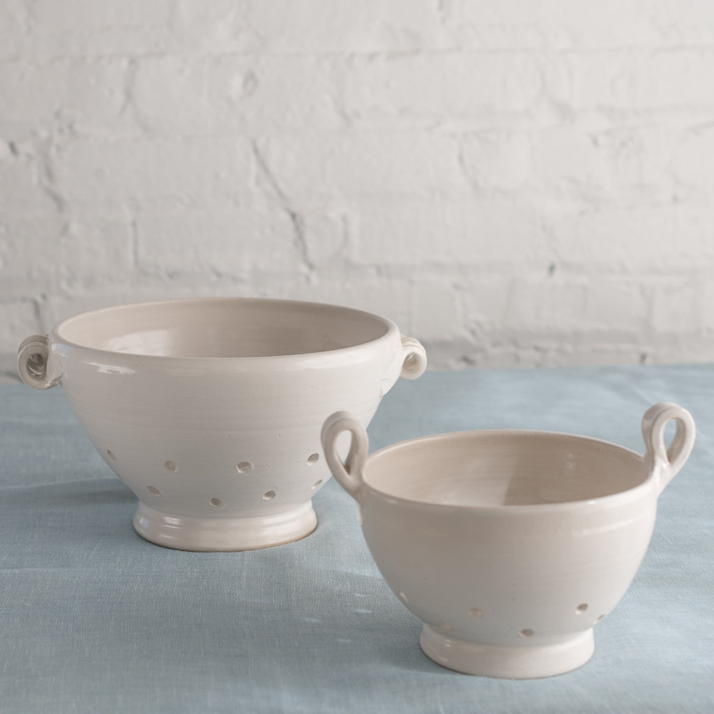 colander - berry bowl - fd pottery - made in the usa - fd pottery - ceramic colander 
